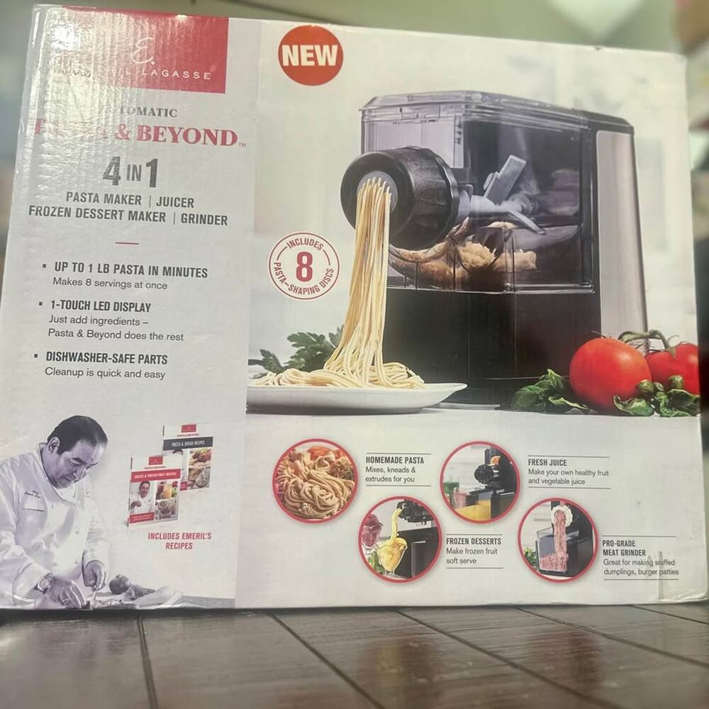 Emeril Lagasse Pasta & Beyond 4-in-1 Maker – New Sealed